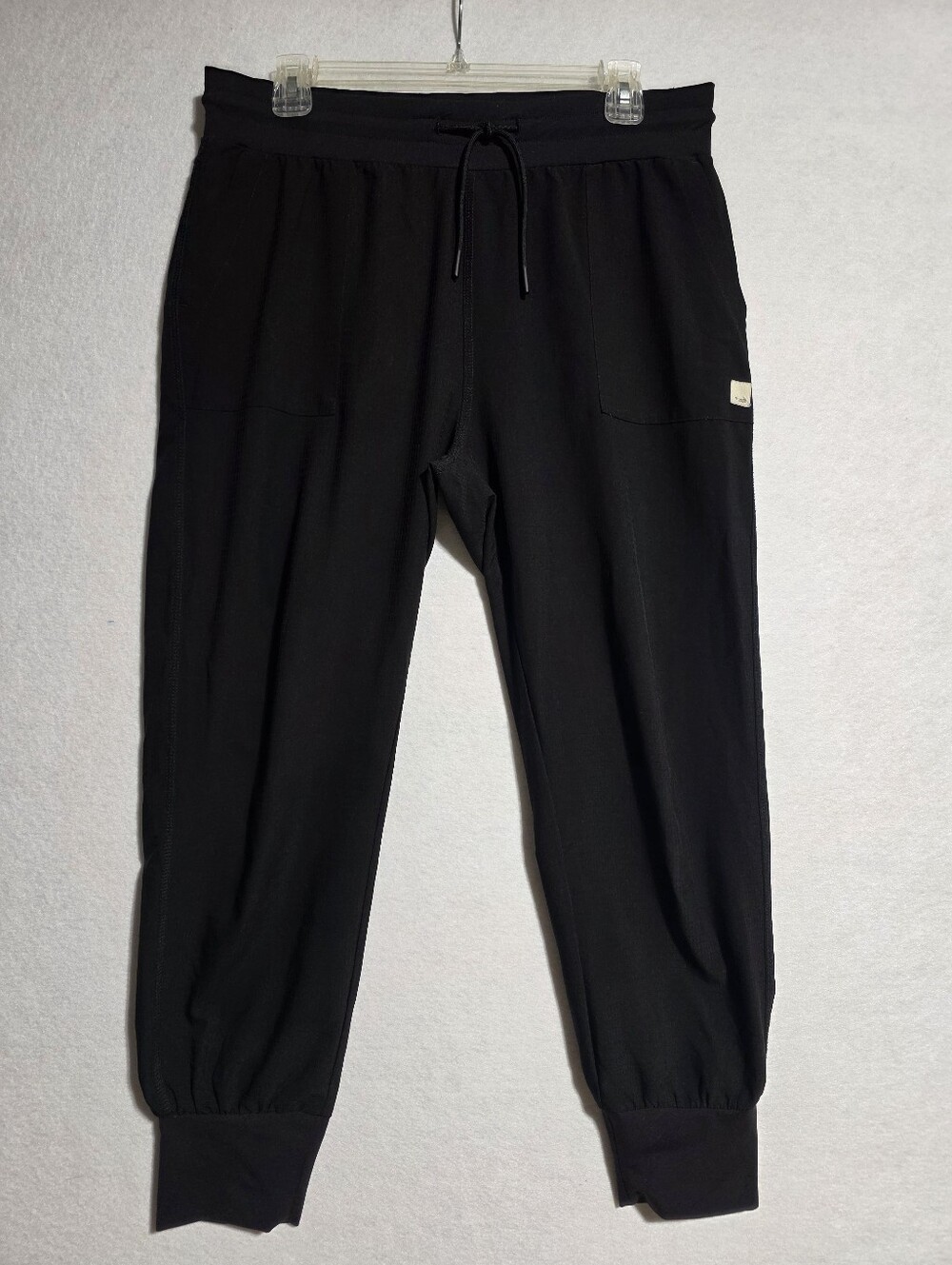 VUORI RIPSTOP JOGGER PANTS BLACK DRAWSTRING UTILITY ATHLEISURE SZ L